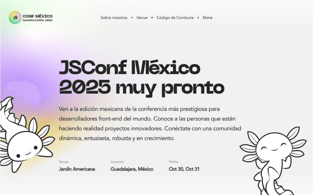 Sitio de JSConf México 2024